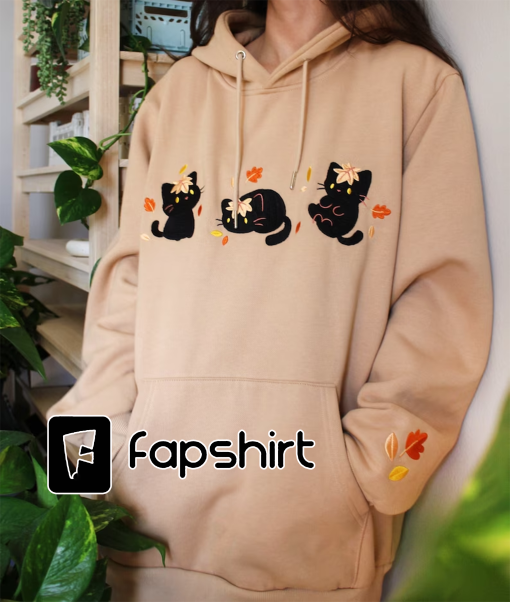 Autumn Kit Cat Hoodie PREORDER | Kawaii | Cozy | Embroidered