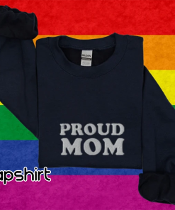 Embroidered LGBTQ Mom Sweatshirt Mothers Day Gift…