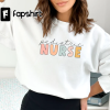 Min.nie Cartoon Brand Embroidered Sweatshirt, Brand Embroidered Crewneck, Custom Brand Embroidered Sweatshirts, Embroidered Sweatshirts