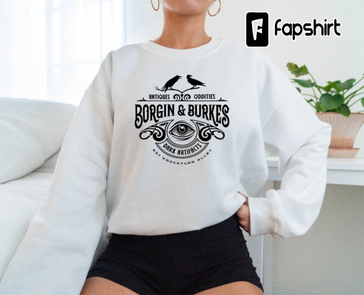 Borgin & Burkes Unusual and Ancient Wizarding Artefacts, Wizard Sweatshirt, Book Reading magic Sweatshirt,Bookish sWEATShirt,gift for reader