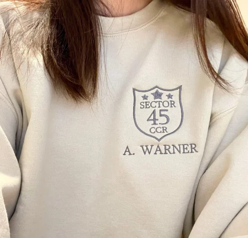 Aaron Warner Shatter Me 45 Sector CCR Uniform Crewneck/Sweatshirt, BookTok Merch, Bookish Merch