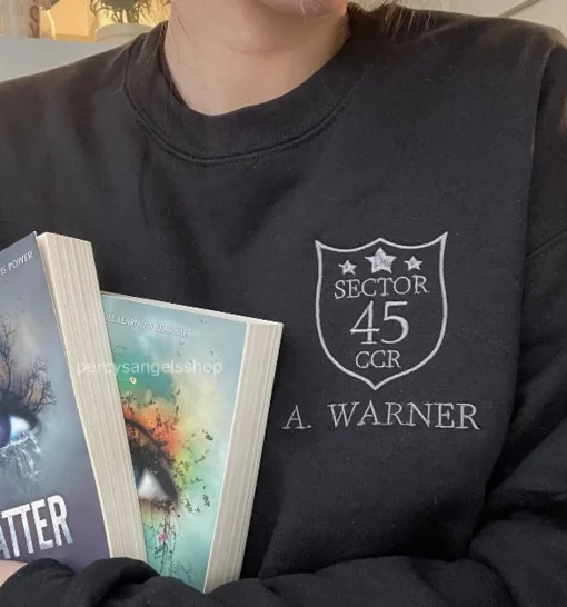 Aaron Warner Shatter Me 45 Sector CCR Uniform Crewneck/Sweatshirt, BookTok Merch, Bookish Merch