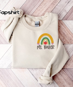 Teacher rainbow personalized sweatshirt fleece | Custom…