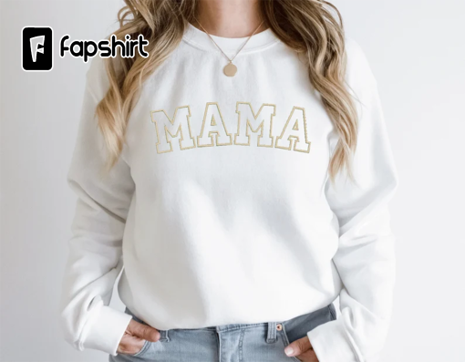 Embroidered Mama Crewneck Sweatshirt | Mothers Day Gift Mama Crewneck Sweatshirt | New Mom Gift | Pregnancy Announcement | First Mothers Day