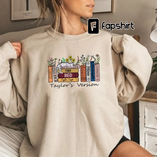 Taylor’s Version Sweatshirt, Taylor’s Version Albums As Books Shirt, Taylor Swift Merch, Taylor’s Version Shirt, Swiftie Merch Sweatshirt