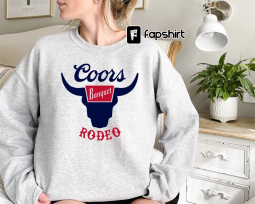 Retro Coors Banquet Rodeo Sweatshirt,Coors Rodeo Sweatshirt,Beer Crewneck,Western Wear,Country Sweatshirt, Unisex Beer Shirt,