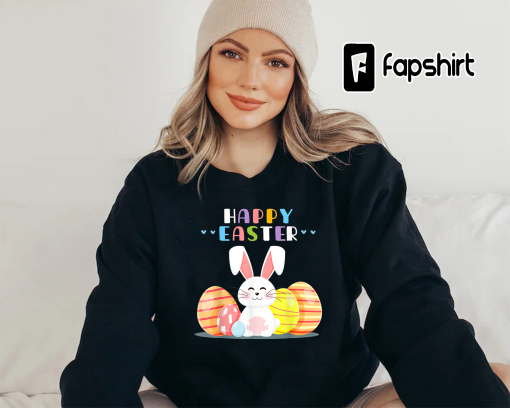 Bunny Pastel Spring Hunt Eggs Rabbit Happy Easter Day Outfit T-Shirt