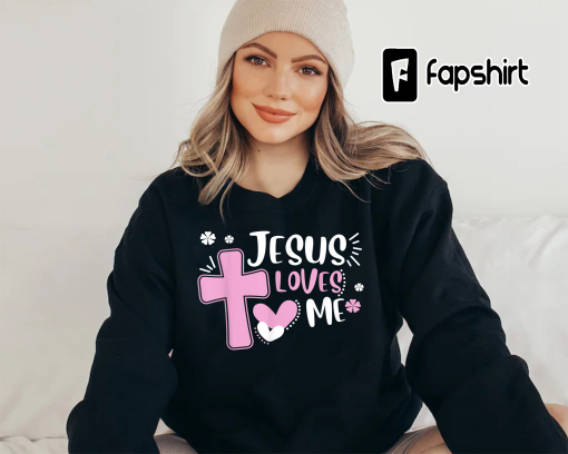 Jesus Loves Me Christian Cross Easter Day Family Outfit T-Shirt