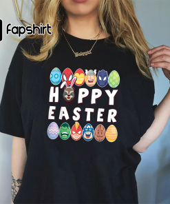 Marvel Easter Hoppy Easter Group Eggs T-Shirt