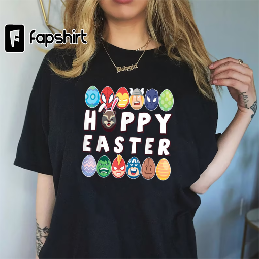 Marvel Easter Hoppy Easter Group Eggs T-Shirt