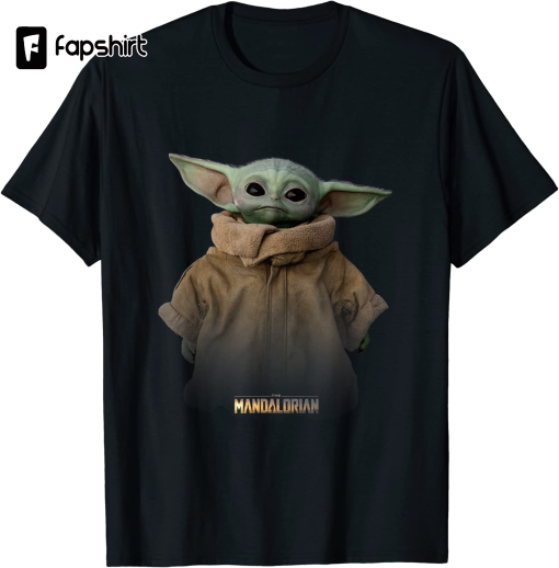 Star Wars The Mandalorian Logo The Child Simple Portrait T-Shirt