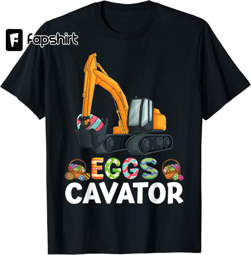 Easter Egg Hunt Toddlers Constructions Trucks Boys Children T-Shirt