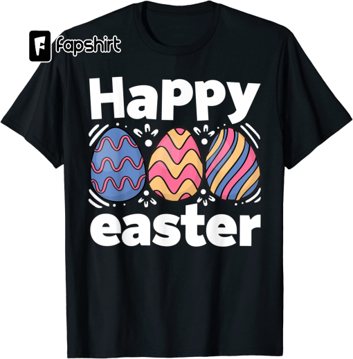 Cute Easter Eggs Hunt Eggs Rabbit Happy Easter Day Outfit T-Shirt