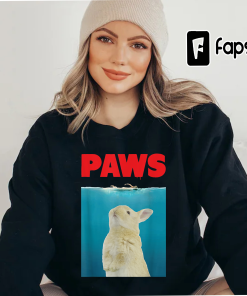 Paws Bunny T-Shirt Funny Parody | Rabbit…