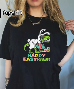 Easter Bunny Egg Funny Dinosaur Kids T-Shirt