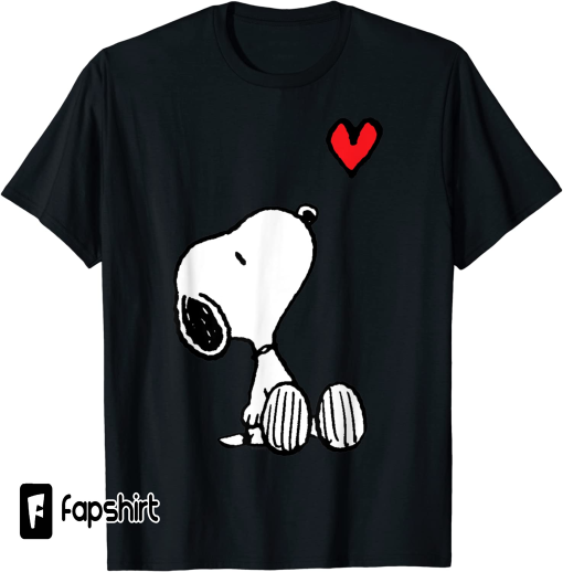 Peanuts Heart Sitting Snoopy T-Shirt