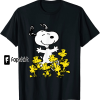 Womens Peanuts Snoopy Easter egg V-Neck T-Shirt