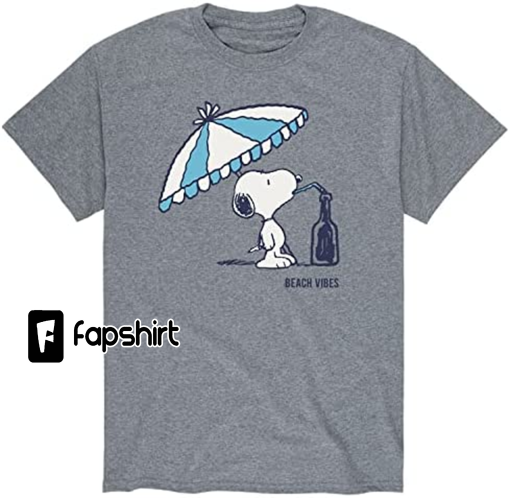 Peanuts – Men’s Snoopy Chill Vibes Just Hanging – Short Sleeve Graphic T-Shirt