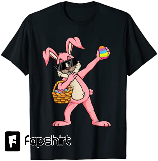 Funny Dabbing Rabbit Easter Day Eggs Dab Boys Girls Kids T-Shirt