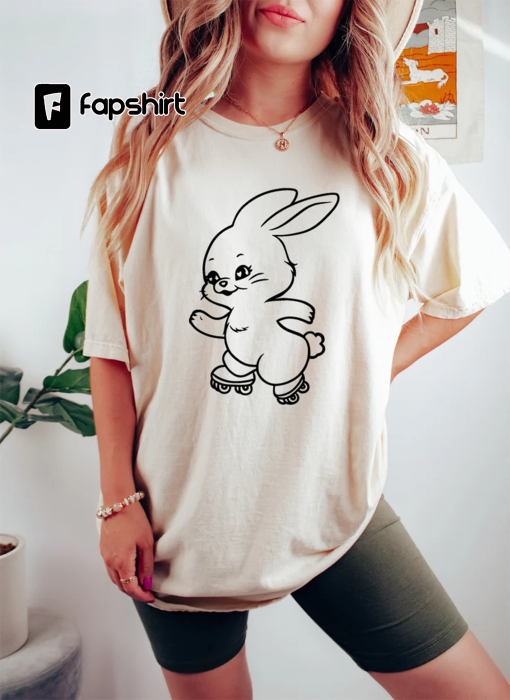 Rolling Skate Rabbit Gift,NewJeans Kpop,NewJeans Logo Sweatshirt,New Jeans Shirt,New Jeans Tshirt,NewJeans Gifts,Kpop Tee,Music Lover Shirts