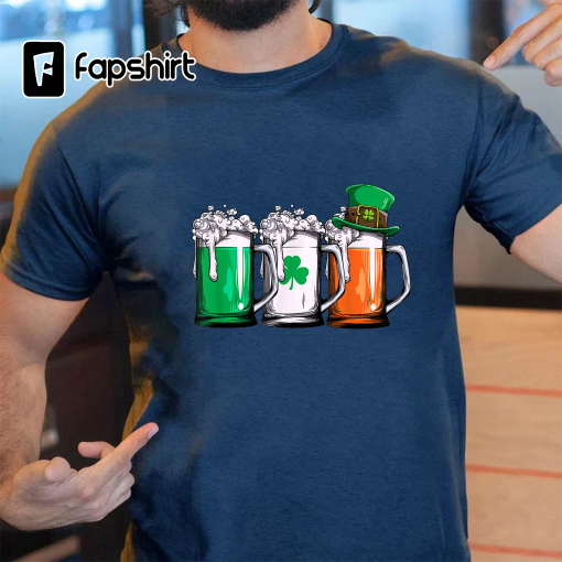 Irish Beer Ireland Flag St Patricks Day Men Women Leprechaun T-Shirt