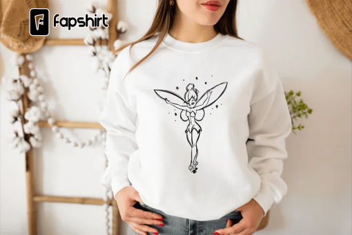 Tinkerbell Sketch Shirt, Disney Hoodie, Magic Kingdom Sweatshirt, Disney Sweater, Tinkerbell Sweatshirt, Gift For Her