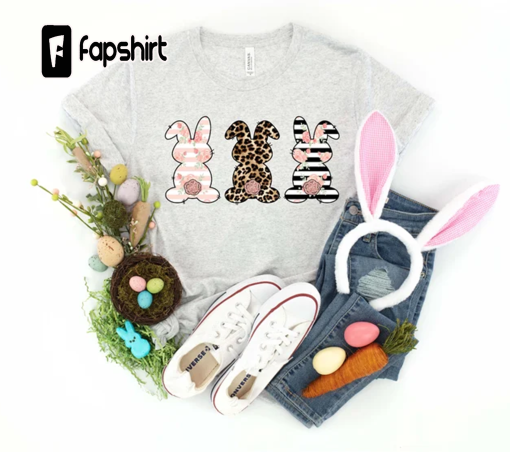 Leopard Bunny Shirt, Easter Shirt, Leopard Easter Bunny Shirt For Woman, Toddler Easter Shirt, Easter Matching Shirt,Cute Easter Bunny Shirt