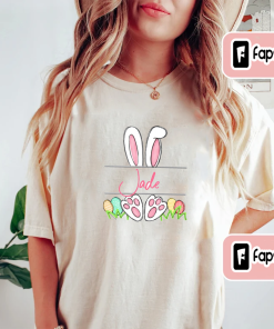 Bunny Custom Name Shirt For Girls –…