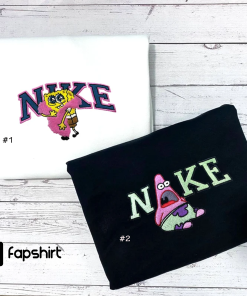 SpongeBob x Patrick Embroidered Sweater, Couple Embroidered…