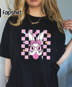 Pink Rabbit Shirt Gift For Girls, Cute…