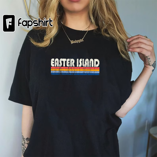 Vintage 70s 80s Style Easter Island, Premium T-Shirt