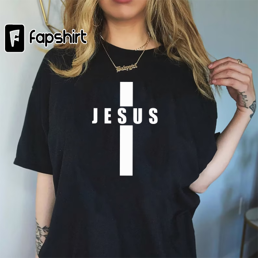 Jesus Word Cross Pullover Hoodie