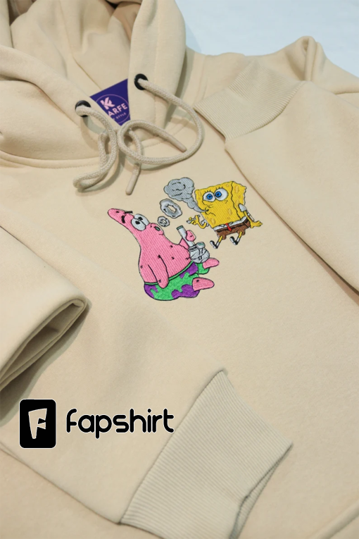 SpongeBob And Patrick Embroidered Crewneck/SpongeBob And Patrick Sweatshirt/SpongeBob And Patrick Smooke Crewneck