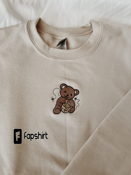 Embroidered Honey Bear Sweatshirt