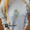 Smiley Face Embroidered Sweatshirt