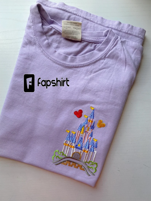 Magic Kingdom Castle Embroidered T-shirt | Disney Embroidered T-Shirt