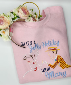 Jolly Holiday Embroidered Crewneck | Mary Poppins…