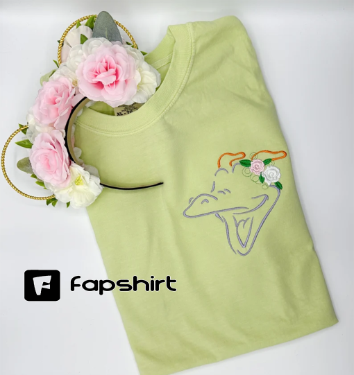 Floral Figment Embroidered T-shirt | Disney Epcot Embroidered T-shirt | Sweatshirt