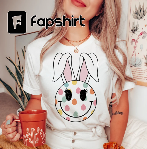 Easter Distressed Retro Smiley Face, Smiley Face , Easter Sublimation, Easter Bunny , Retro , Sublimation Designs