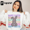 Retro Easter png, Easter bunny smiley face png, Easter sublimation design, groovy easter png, bunny png, easter lightning bolt, easter