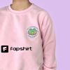 No Thoughts Head Empty, Frog Lightweight T Shirt, Adult Unisex Pink Clothing, Kawaii Embroidered Tee, Gift for Him, Gift for Her, Frog Meme