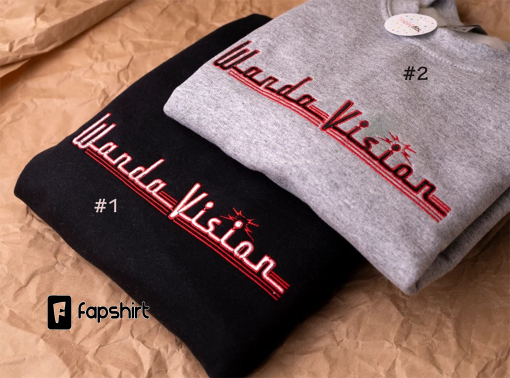 Inspired Wandavision sweatshirt Unisex Embroidered crewneck Wanda vision Pullover