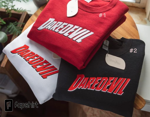 Inspired DareDevil crewneck Embroidered Sweatshirt Hoodie Unisex sweater sweatshirt