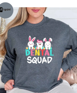 Funny Easter Gift Sweatshirt, Dental Squad Sweatshirts,…