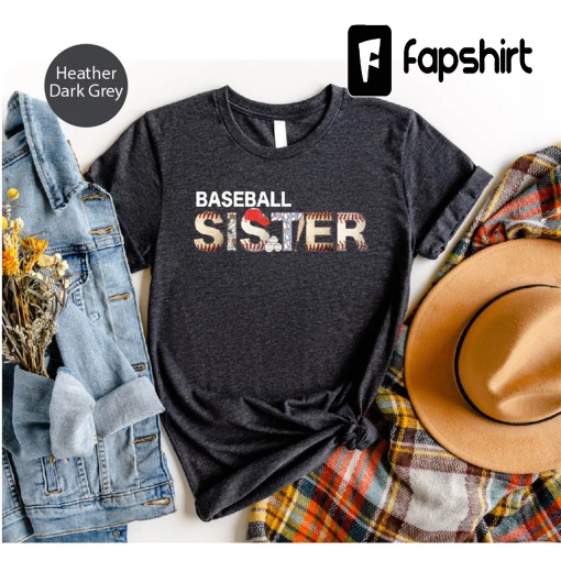 Baseball Fan Sister Shirt, Cute Baseball Fan Shirt, Custom Baseball Fan Shirt, Baseball Sister Tee, Baseball Lover Tee, Game Day Sister Tee