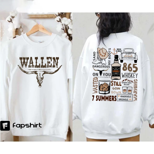 Wallen Western Sweatshirt, Retro Wallen Western Crewneck, Cowboy Wallen Hoodie, Cowboy Girl Hoodie, Country Music Shirt, Double Sided