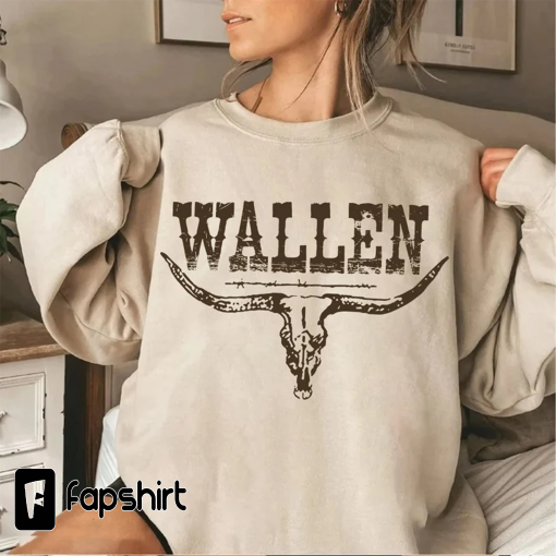 Personalized Boho Cow Skull Shirt, Howdy shirt, Country Music Shirt, Cowgirl Shirt, Bull Skull Shirt, Southwest, Wallen Western Sweatshirt