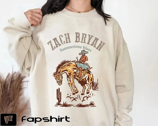 Zach Bryan Crewneck Sweatshirt, Zach Bryan Cowboy, Zach Bryan 2022 Tour Shirt, Zach Bryan Shirt, Zach Bryan Concert Shirt, Summertime Blues