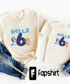 Custom Birthday Premium Shirt, Birthday Bluey and…