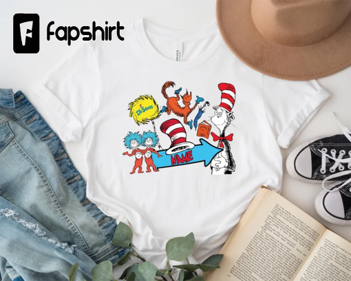 Custom Dr. Seuss Cat In The Hat Shirt, Cat In The Hat Shirt Sweatshirt Hoodie, Cat Thing 1 Thing 2 Read across America Shirt, Custom Shirt